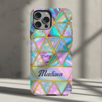 Elegante holografische trendy Imitate goldene geom