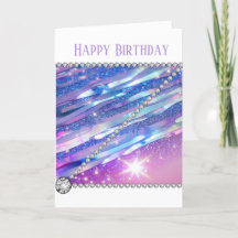 Elegante Holographic & Diamond Grußkarte