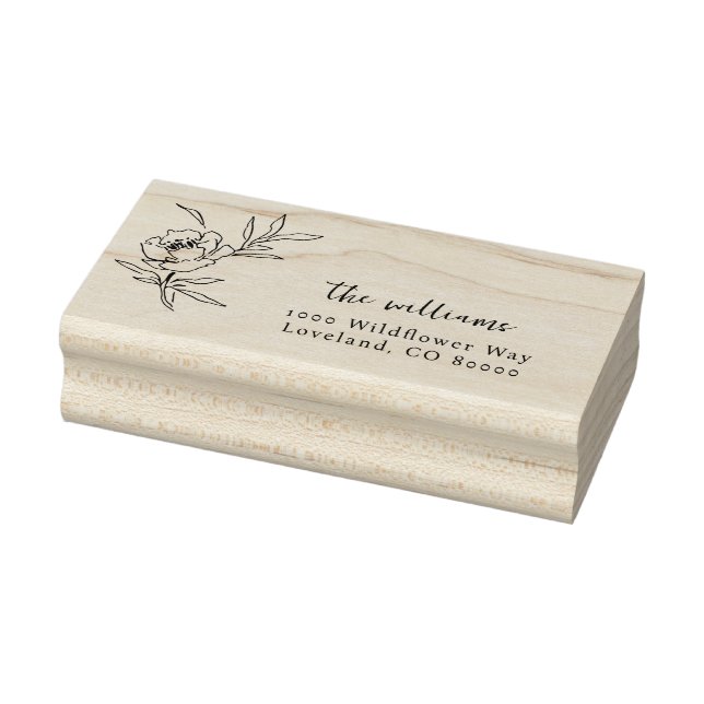 Elegante Holz Art Briefmarke Gummistempel (Stempel)