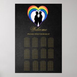 Elegante homosexuelle Silhouetten Poster