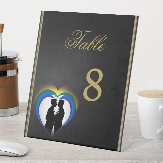 Elegante homosexuelle Silhouetten. Sockelschild (In Situ)