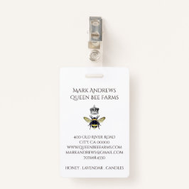 Elegante Honigbiene und Kronenfarm Ausweis