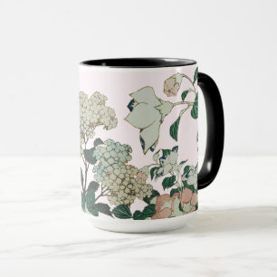 Elegante Hortensie & Botanische Blüte Tasse