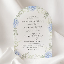 Elegante Hortensien-Blumen-Hochzeitseinladung Einladung