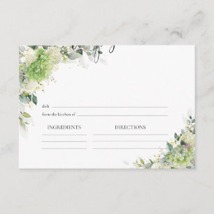 Elegante Hortensien-Hochzeitsempfangs-Beilage Begleitkarte