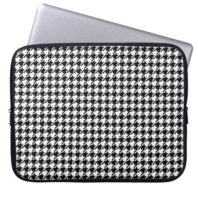 Elegante Houndstooth-Muster-Laptop-Hülle Laptopschutzhülle (Vorderseite)