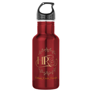 Elegante HR-Monogramm-Flasche aus Edelstahl Edelstahlflasche