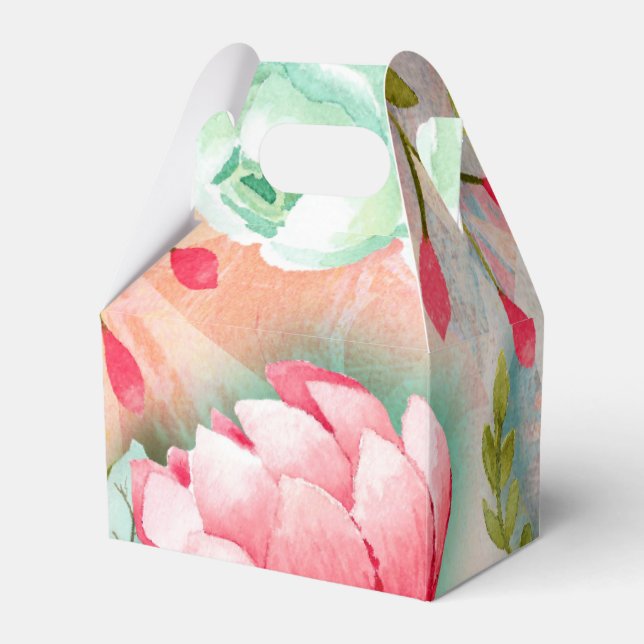 Elegante Hübsche Blume Danke Gastgeschenk Geschenkschachtel (Vorderseite)