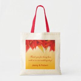 Elegante, hübsche Hochzeit im Herbst Gefallen dank Tragetasche