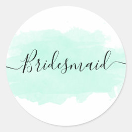 Elegante hübsche Kicherminze, Aquarellmaid Runder Aufkleber