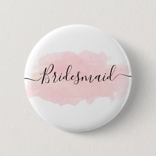 Elegante hübsche Küken rosa Aquarellmaid Button