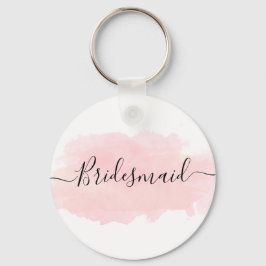 Elegante hübsche Küken rosa Aquarellmaid Schlüsselanhänger