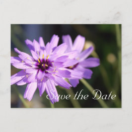Elegante, hübsche lila Blume Save the Date Ankündigungspostkarte