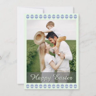 Elegante hübsche Pastell-Chic-Foto-Osterhasen-Eier Feiertagskarte
