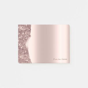 Elegante, hübsche, roségoldene Glitter  Post-it Klebezettel