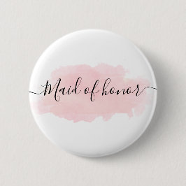 Elegante, hübsche Trauzeugin des Küken-Rosa Button