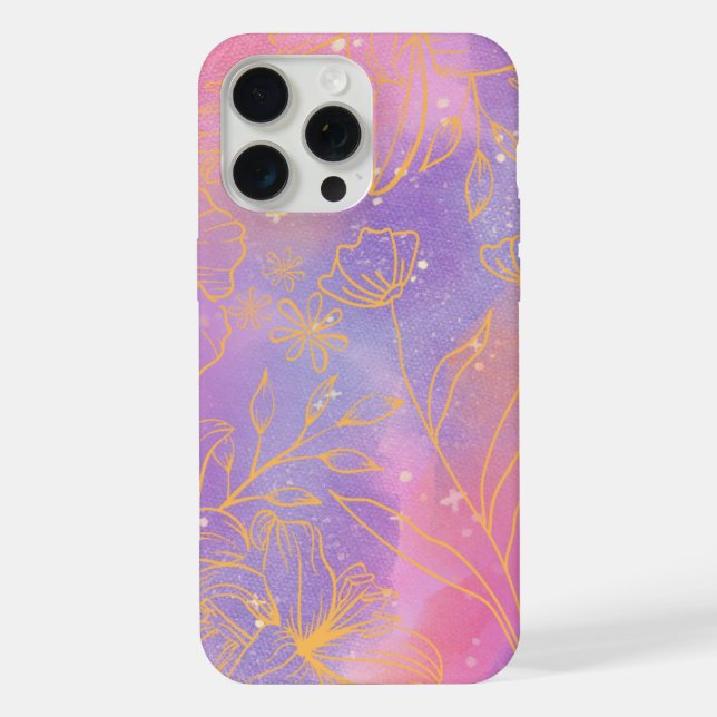 Elegante Hülle für das iPhone 15 Pro Max mit flora (Rückseite)