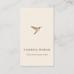 Elegante Hummingbird Business Card Visitenkarte
