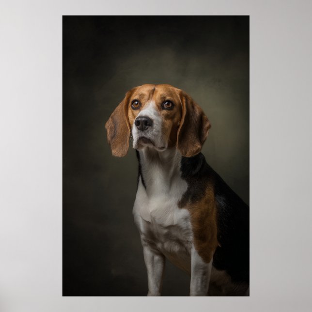 Elegante Hund-Silhouette Poster (Vorne)