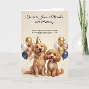 Elegante Hunde-Liebhaber-Geburtstagsfeier Karte