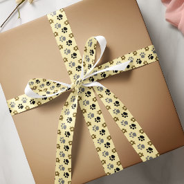 Elegante Hunde-Pfoten Satinband