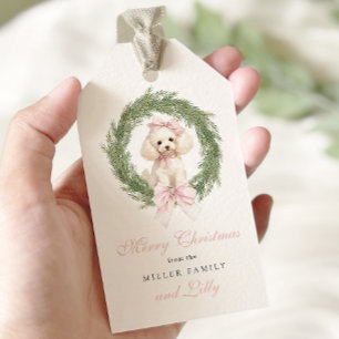 Elegante Hunde-Weihnachtsgeschenkanhänger Geschenkanhänger