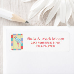 Elegante Ibis Bird Pastel Coastal Art Design