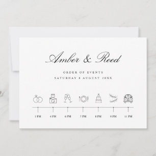 Elegante Icons Wedding Timeline Orders of Events