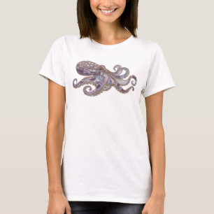 Elegante Illustration einer Perlen-Oktopus-Kunst T-Shirt