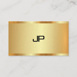 Elegante Imitat Gold Monogram Moderne Berufliche Visitenkarte