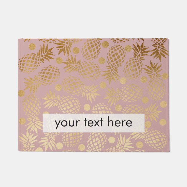 elegante Imitat Goldpinienmotive Fußmatte (Vorderseite)