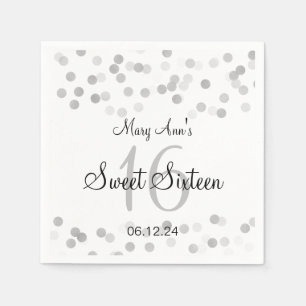 Elegante Imitat-silberne Folien-Glitzer-Lichter Serviette