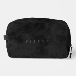 Elegante Imitate Briefmarke auf Mottles Black Waschbeutel