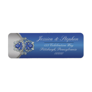 Elegante Imitate Diamonds Sapphire Clasps Blue Wed