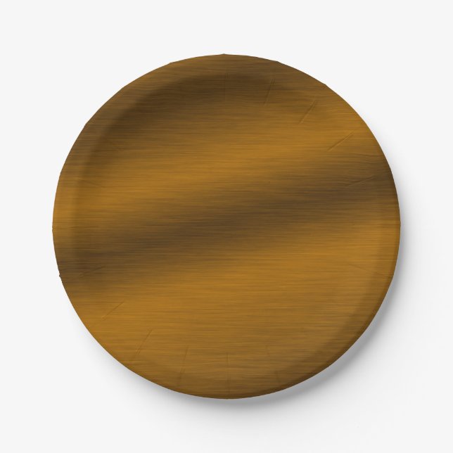 Elegante Imitate gebürstet Bronze Pappteller (Vorderseite)