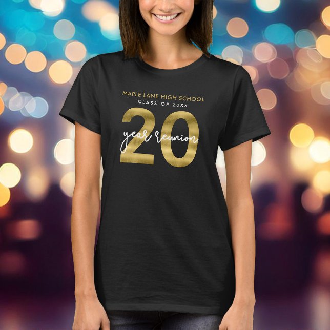 Elegante Imitate Gold 20-jährige Wiedersehen T-Shirt (Von Creator hochgeladen)