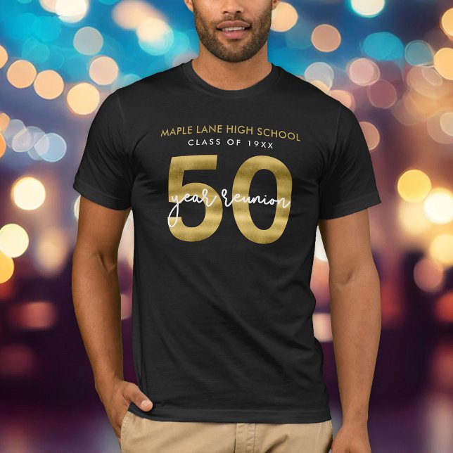 Elegante Imitate Gold 50 Jahre Wiedersehen T-Shirt (Von Creator hochgeladen)