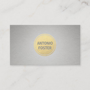 Elegante Imitate Gold Foil Circle Gray Paper Desig Visitenkarte