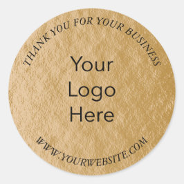Elegante Imitate Gold Foil Vielen Dank für Ihr ind Runder Aufkleber