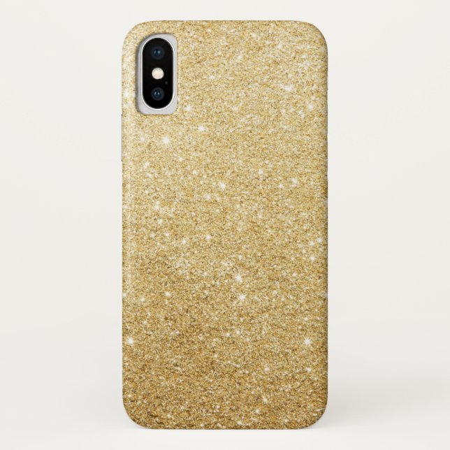 Elegante Imitate Gold Glitzer Luxus Case-Mate iPhone Hülle (Rückseite)