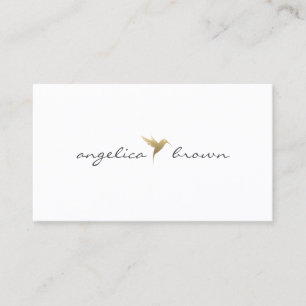 Elegante Imitate Gold Humming Bird Business Card Visitenkarte