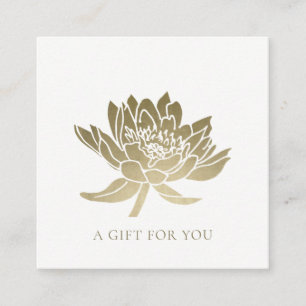 ELEGANTE IMITATE GOLD LOTUS FLORAL GIFT BESCHEINIG QUADRATISCHE VISITENKARTE