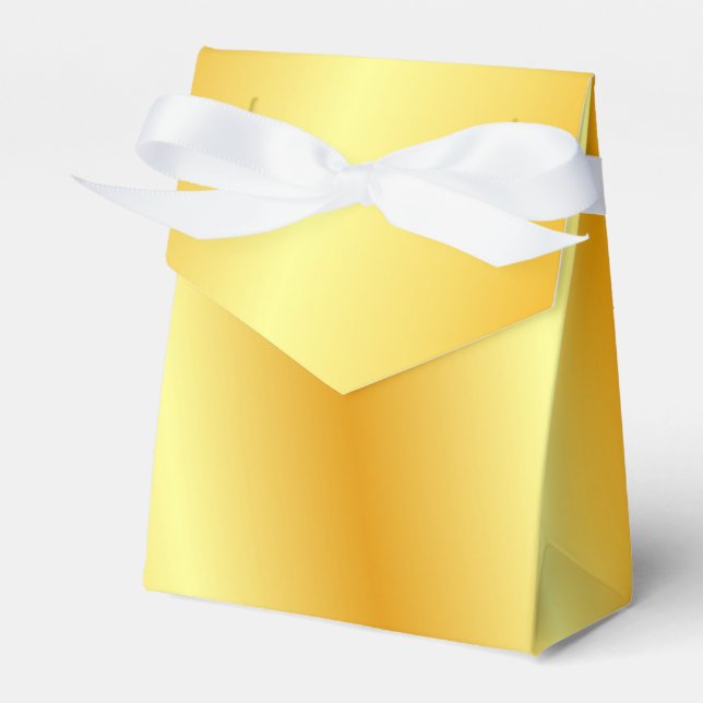 Elegante Imitate Gold Metallic Look Moderne Vorlag Geschenkschachtel (Vorderseite)