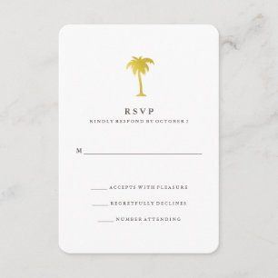 Elegante Imitate Gold Palm Tree UAWG   Grün RSVP Karte
