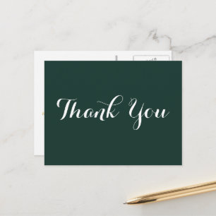 Elegante Imitate Gold Script Green Wedding Vielen Postkarte