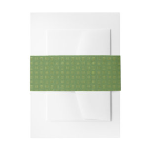 Elegante Imitate Gold Subtile Muster   Grün Einladungsbanderole