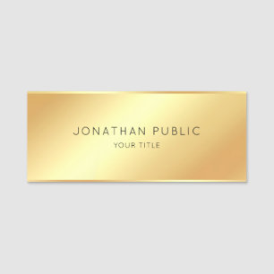 Elegante Imitate Gold Template Moderne Berufliche Namensschild
