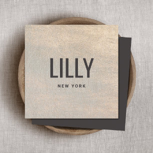 Elegante Imitate Gold Texture Chic Luxus Quadratische Visitenkarte