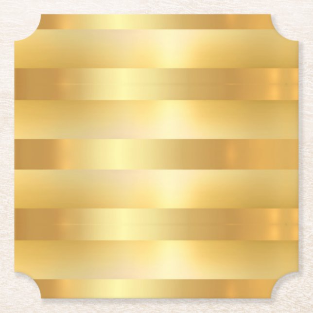 Elegante Imitate Gold Trendy Modern Blank Template Untersetzer (Vorderseite)