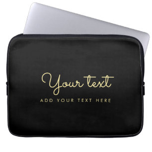 Elegante Imitate Gold und handgeschriebene Name Tr Laptopschutzhülle